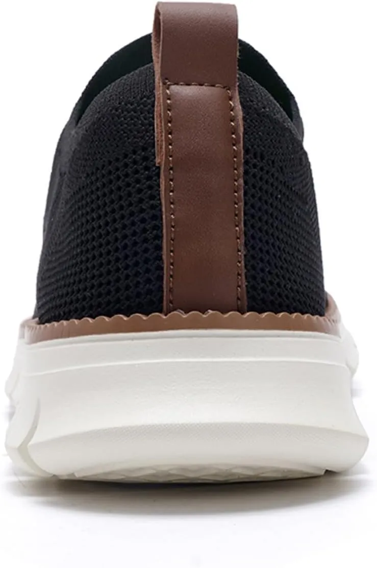 Mens Casual Dress Oxfords Breathable Knit Mesh Lace Up Lightweight Comfortable Walking Fashion Sneakers