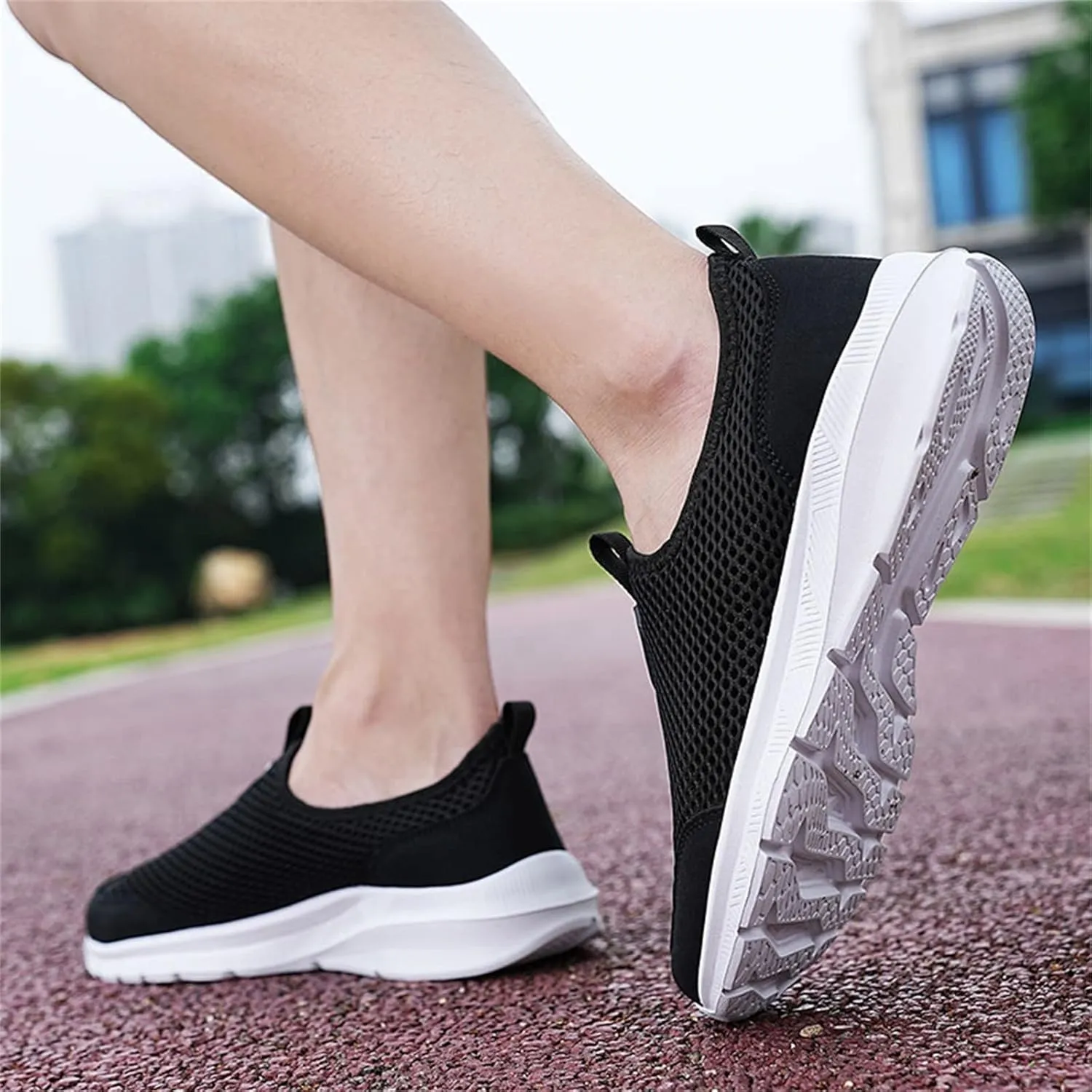 Men's Running Shoes Casual Slip on Walking Tennis Gym Sneakers Lightweight Breathable Mesh Workout Sports Sneakers