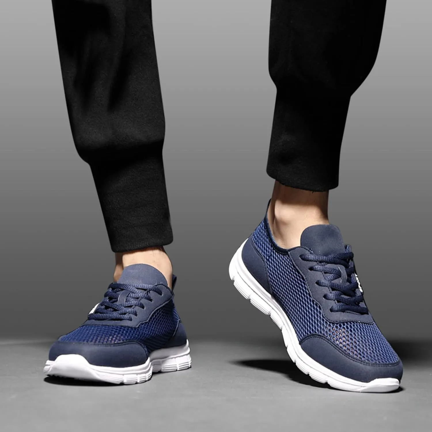 Men's Running Shoes Casual Slip on Walking Tennis Gym Sneakers Lightweight Breathable Mesh Workout Sports Sneakers