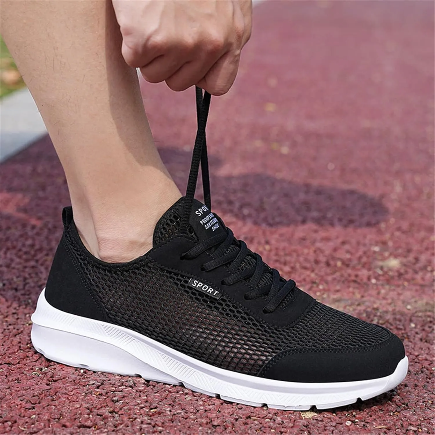 Men's Running Shoes Casual Slip on Walking Tennis Gym Sneakers Lightweight Breathable Mesh Workout Sports Sneakers