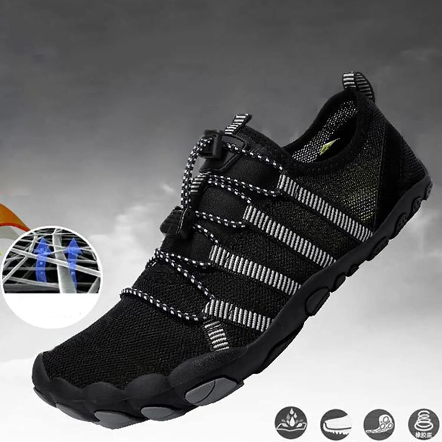 Mens Size 9 Shoes Water Resistant Quick Drying Slip On Womens Barefoot Water Shoes Water Shoes Men Wide Width Outdoor Beach Swimming Aqua Socks for Pool Beach Surf Walk Water Yoga