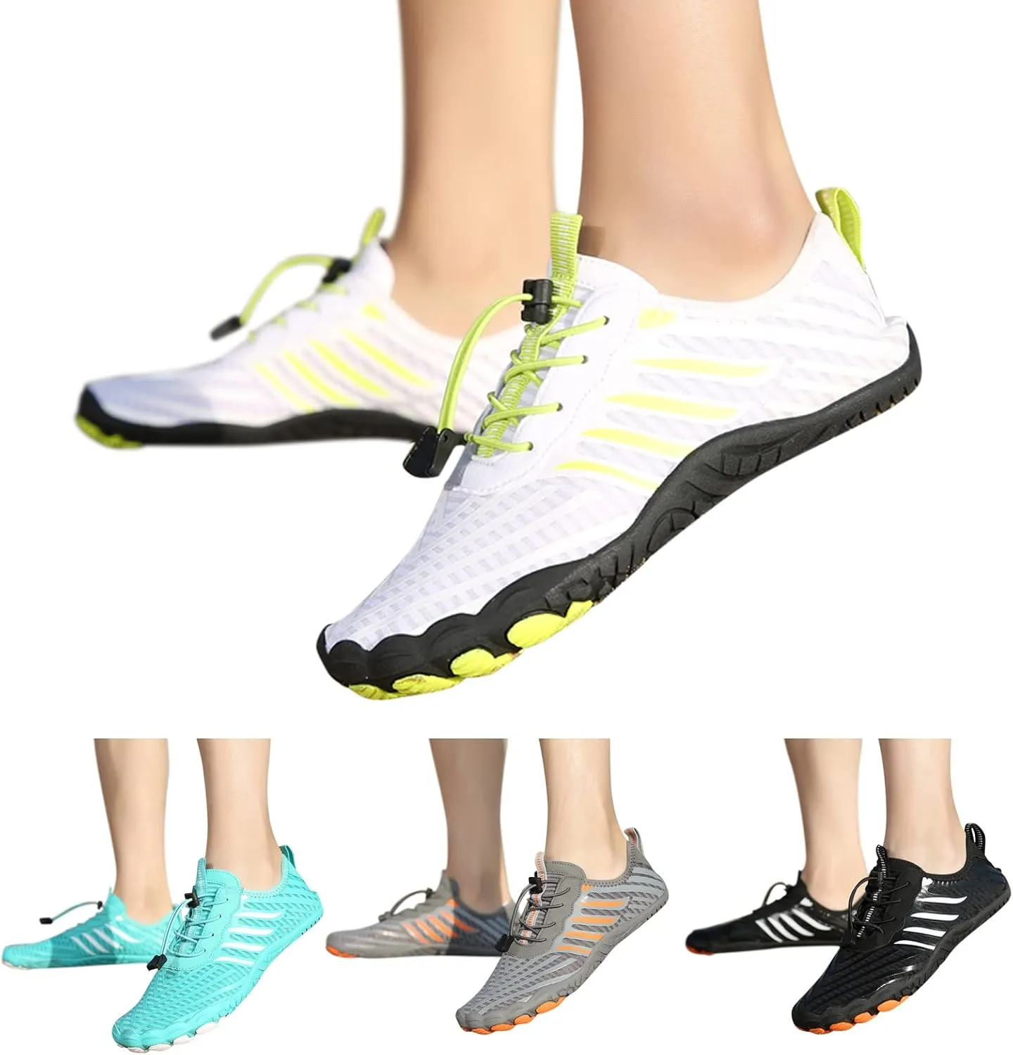 Mens Size 9 Wide Water Shoes Breathable Non Slip Athletic Water Shoes Hiking Men Water Shoes Wide Summer Quick Dry Sandals Slippers Aqua Socks for Swim Beach Pool Surf Yoga