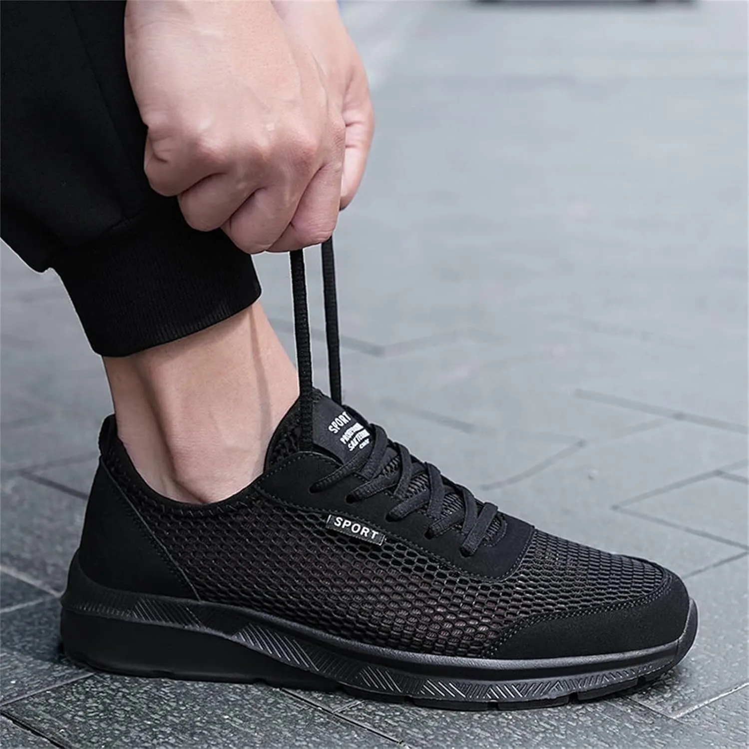 Mens Slip On Walking Shoes Lightweight Breathable Non Slip Running Shoes Comfortable Fashion Sneakers for Men
