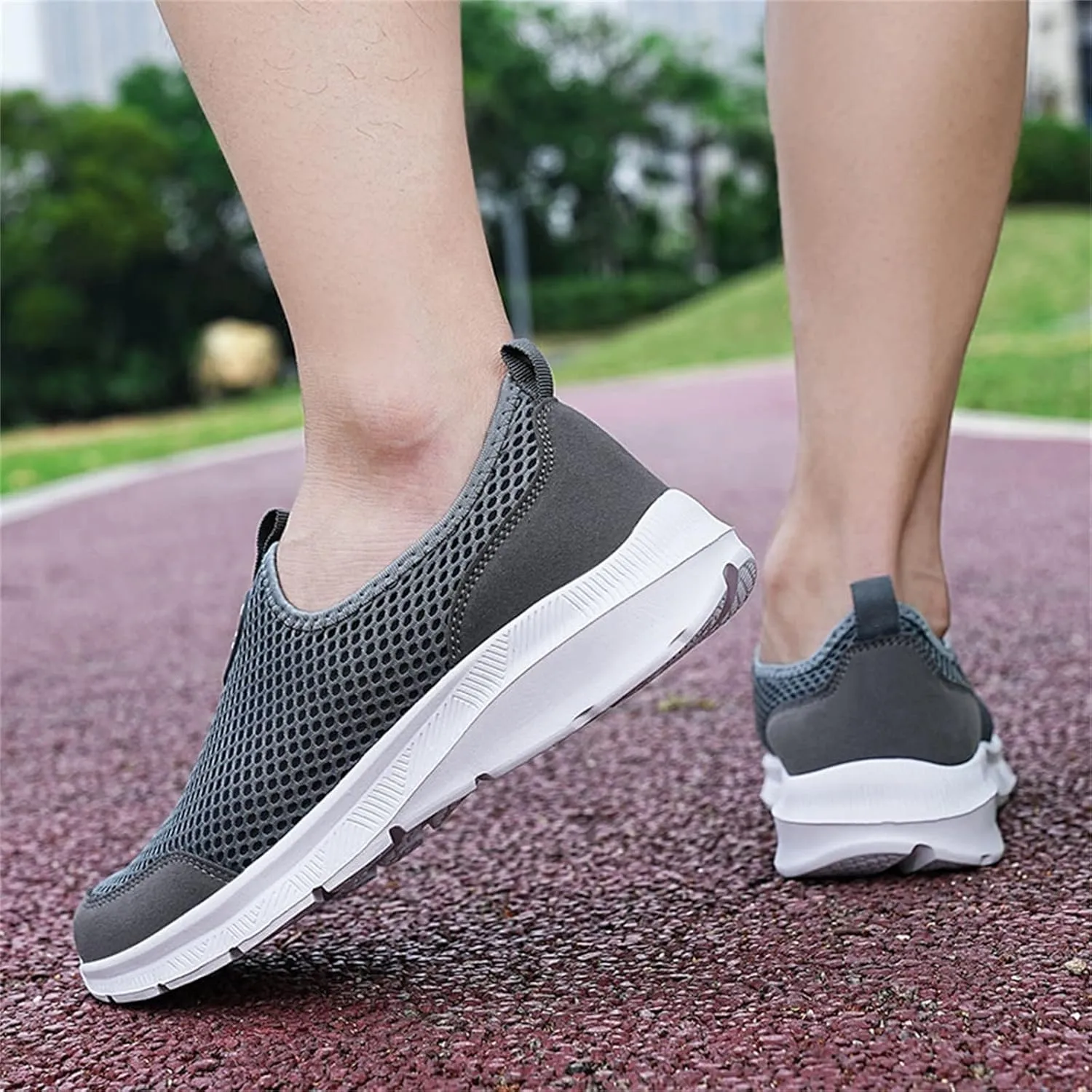 Mens Slip On Walking Shoes Lightweight Breathable Non Slip Running Shoes Comfortable Fashion Sneakers for Men