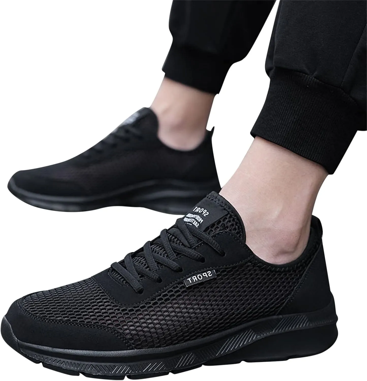 Mens Slip On Walking Shoes Lightweight Breathable Non Slip Running Shoes Comfortable Fashion Sneakers for Men