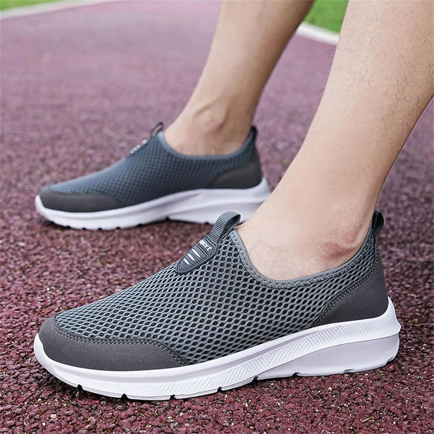 Mens Slip On Walking Shoes Lightweight Breathable Non Slip Running Shoes Comfortable Fashion Sneakers for Men