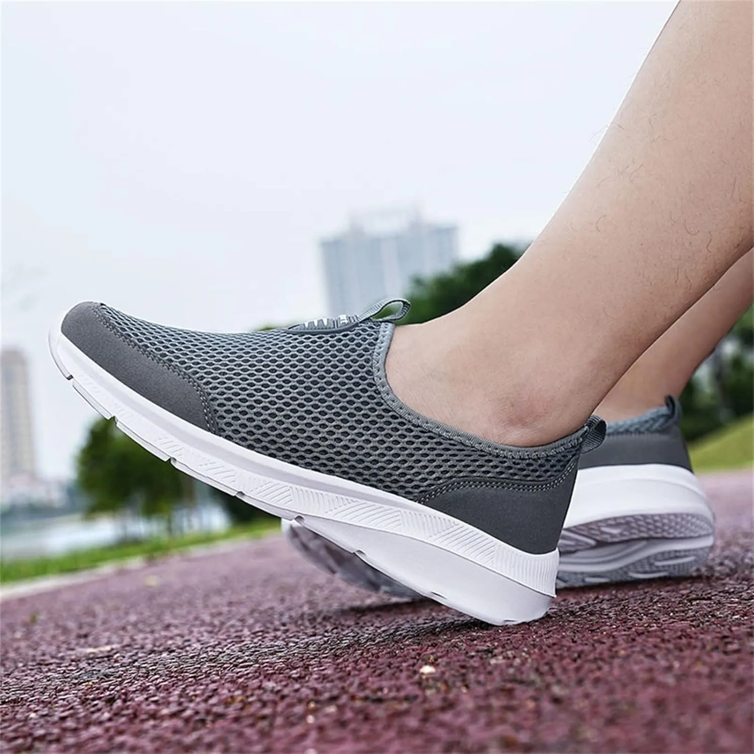 Mens Slip On Walking Shoes Lightweight Breathable Non Slip Running Shoes Comfortable Fashion Sneakers for Men