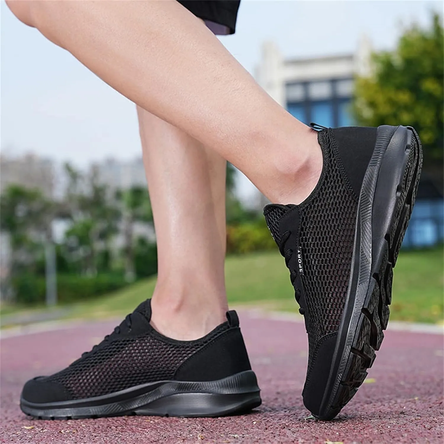Mens Slip On Walking Shoes Lightweight Breathable Non Slip Running Shoes Comfortable Fashion Sneakers for Men