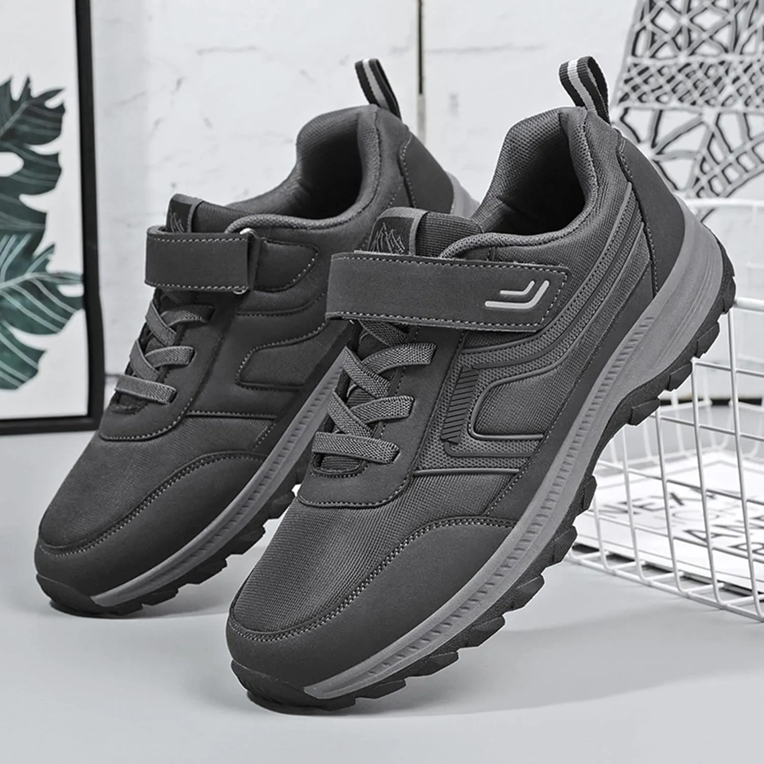 Mens Sneakers Waterproof Hiking Shoes Lightweight Tennis Shoes Comfortable Walking Shoes Outdoor Trekking Shoes