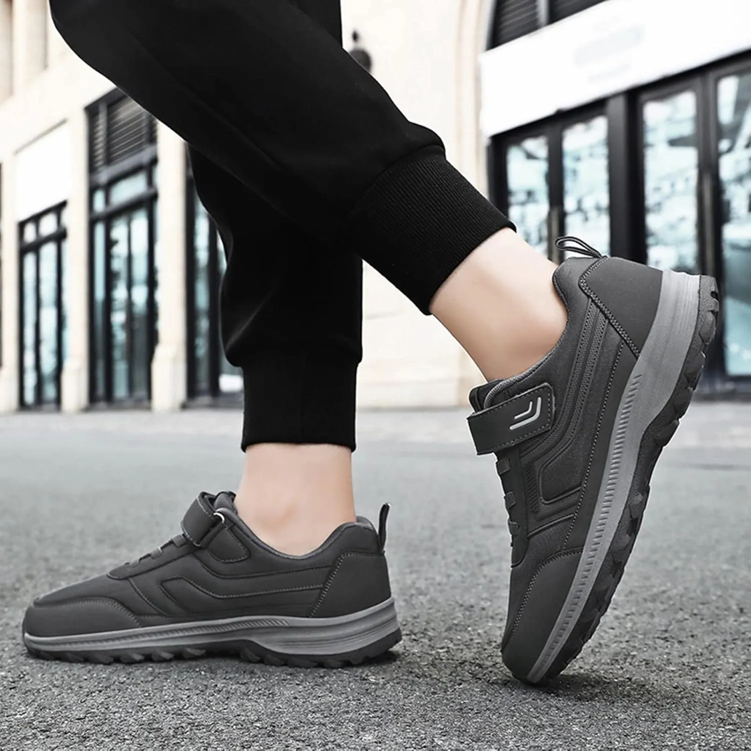 Mens Sneakers Waterproof Hiking Shoes Lightweight Tennis Shoes Comfortable Walking Shoes Outdoor Trekking Shoes