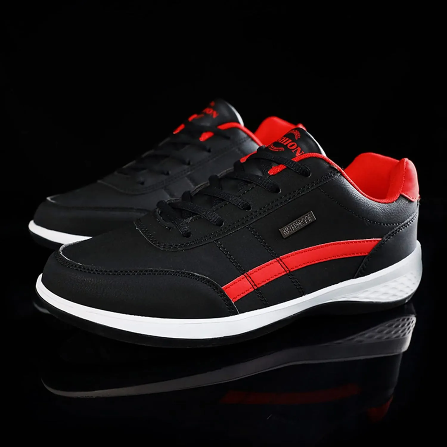 Mens Sneakers Waterproof Hiking Shoes Lightweight Tennis Shoes Comfortable Walking Shoes Outdoor Trekking Shoes