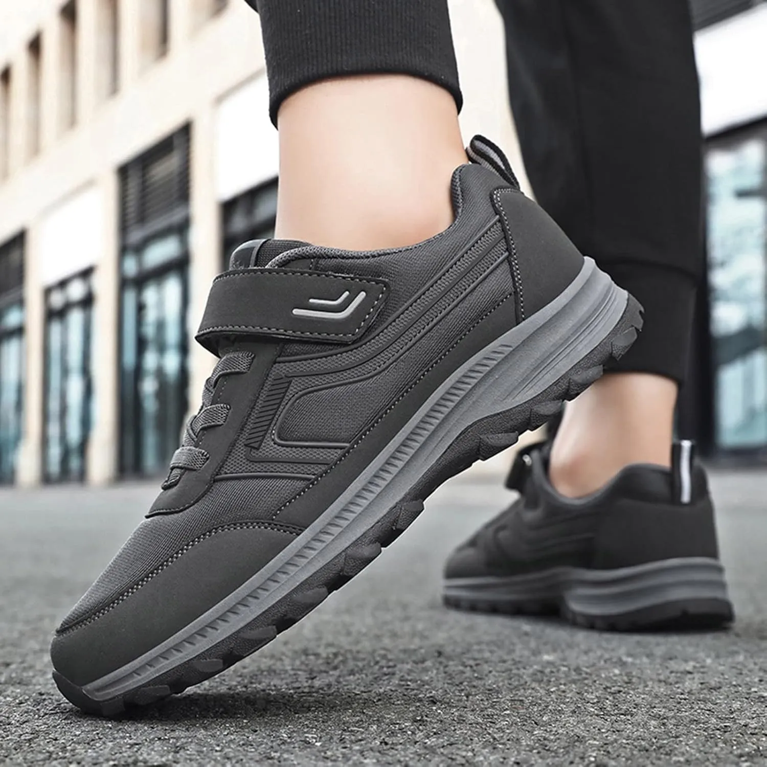 Mens Sneakers Waterproof Hiking Shoes Lightweight Tennis Shoes Comfortable Walking Shoes Outdoor Trekking Shoes