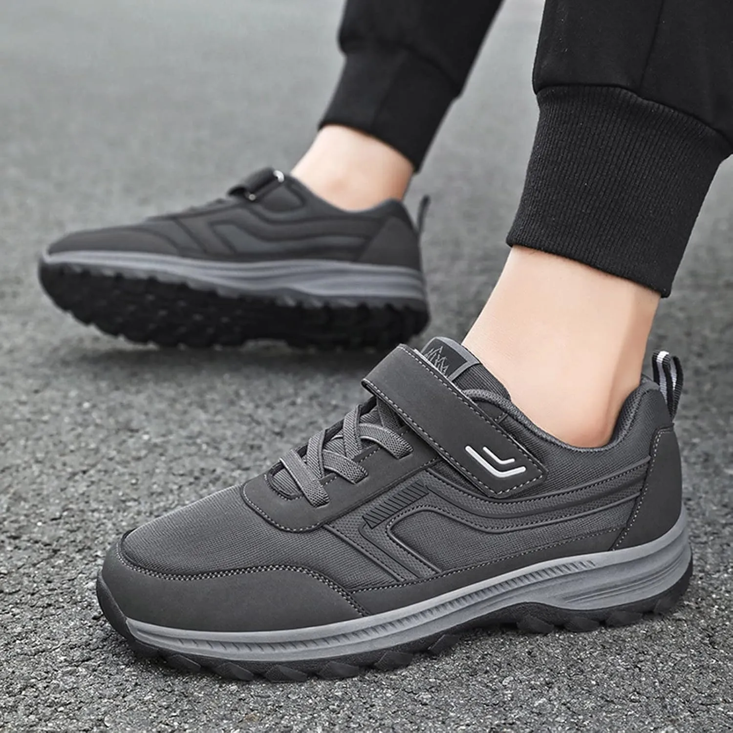 Mens Sneakers Waterproof Hiking Shoes Lightweight Tennis Shoes Comfortable Walking Shoes Outdoor Trekking Shoes