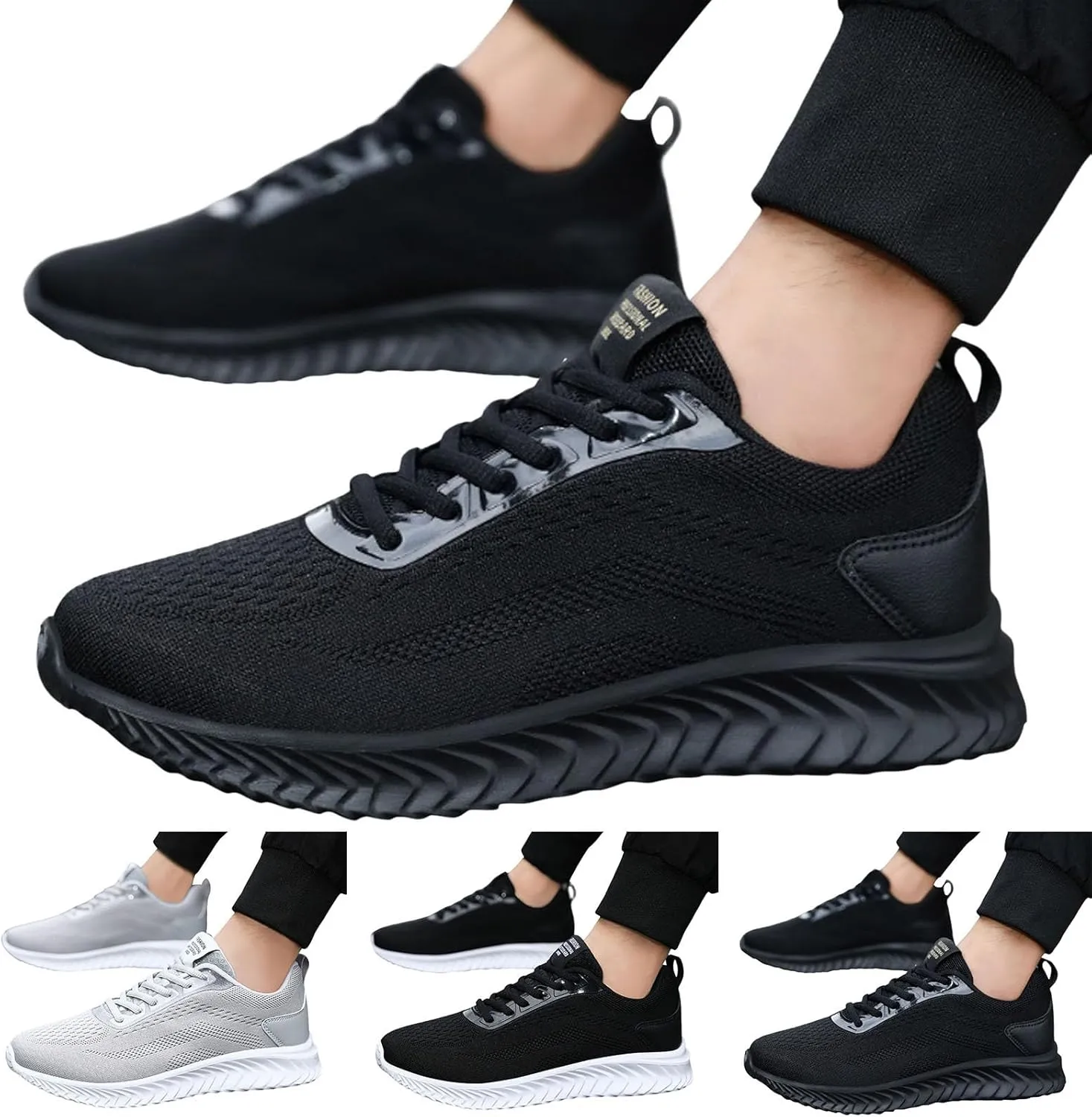 Men's Stretch Memory Foam Shoes Breathable and Light Outdoor Comfy Walking Shoe Men's Arch Support Insole Shoes