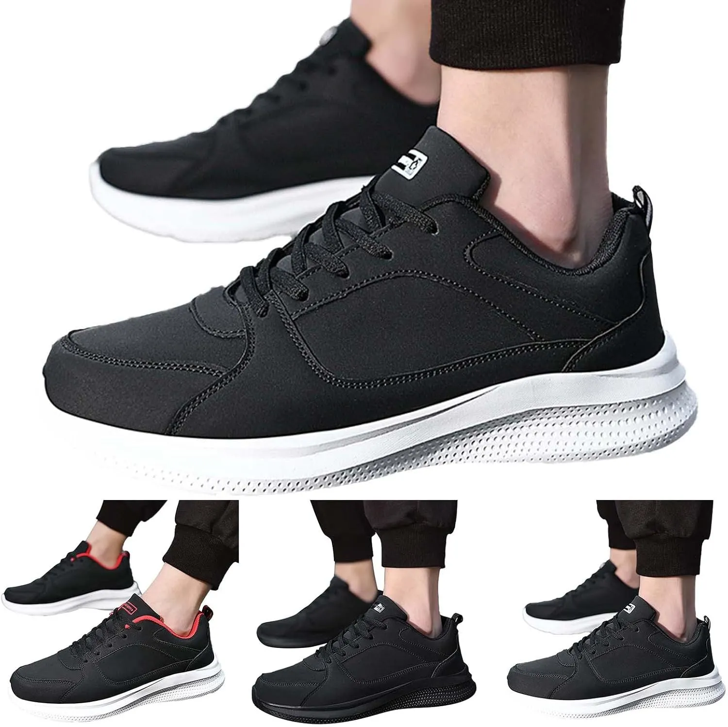 Men's Stretch Memory Foam Shoes Breathable and Light Outdoor Comfy Walking Shoe Men's Comfortable Canvas Shoes