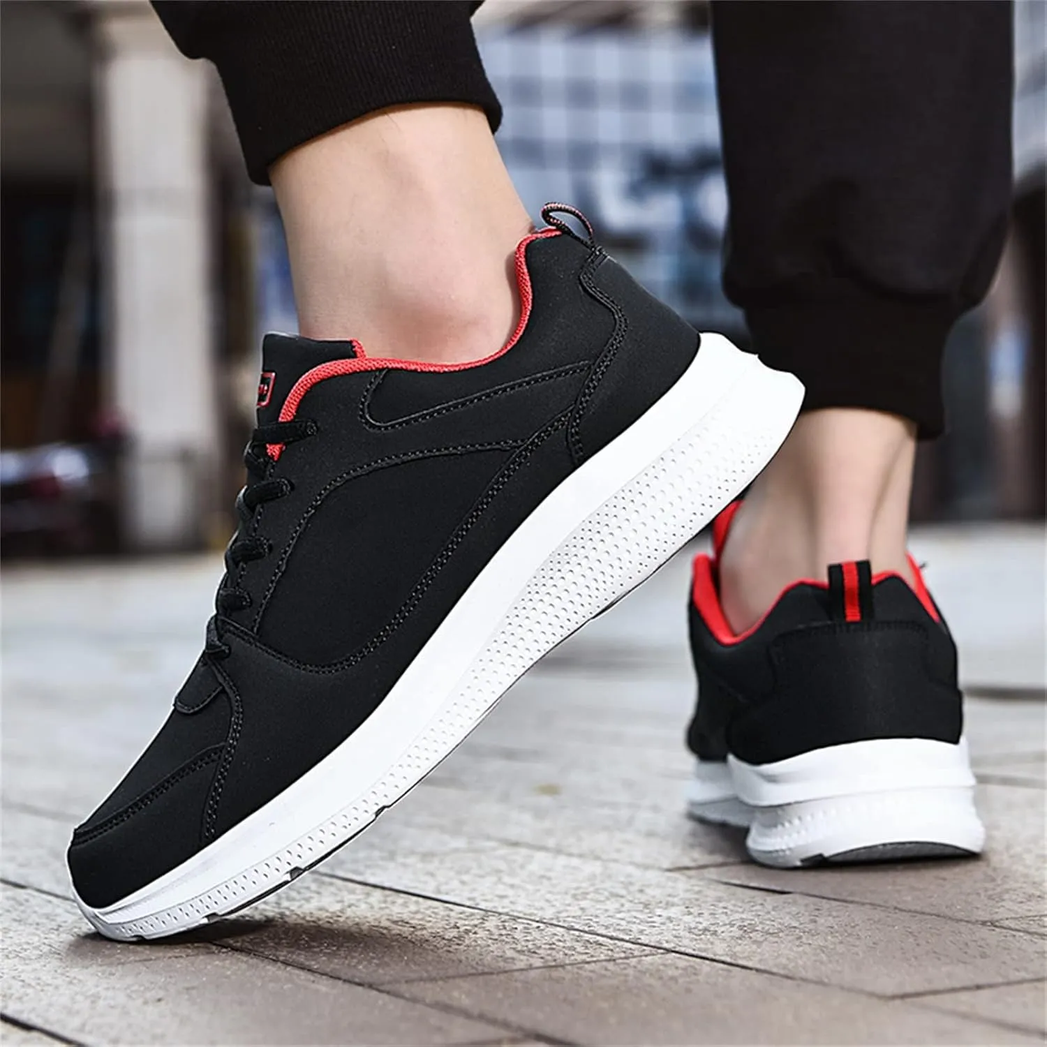Men's Stretch Memory Foam Shoes Breathable and Light Outdoor Comfy Walking Shoe Men's Comfortable Canvas Shoes