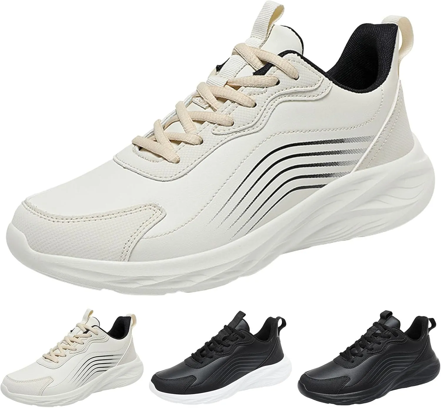 Men's Stretch Memory Foam Shoes Breathable Casual Comfortable Walking Sneaker Arch Support Sports Shoes for Men