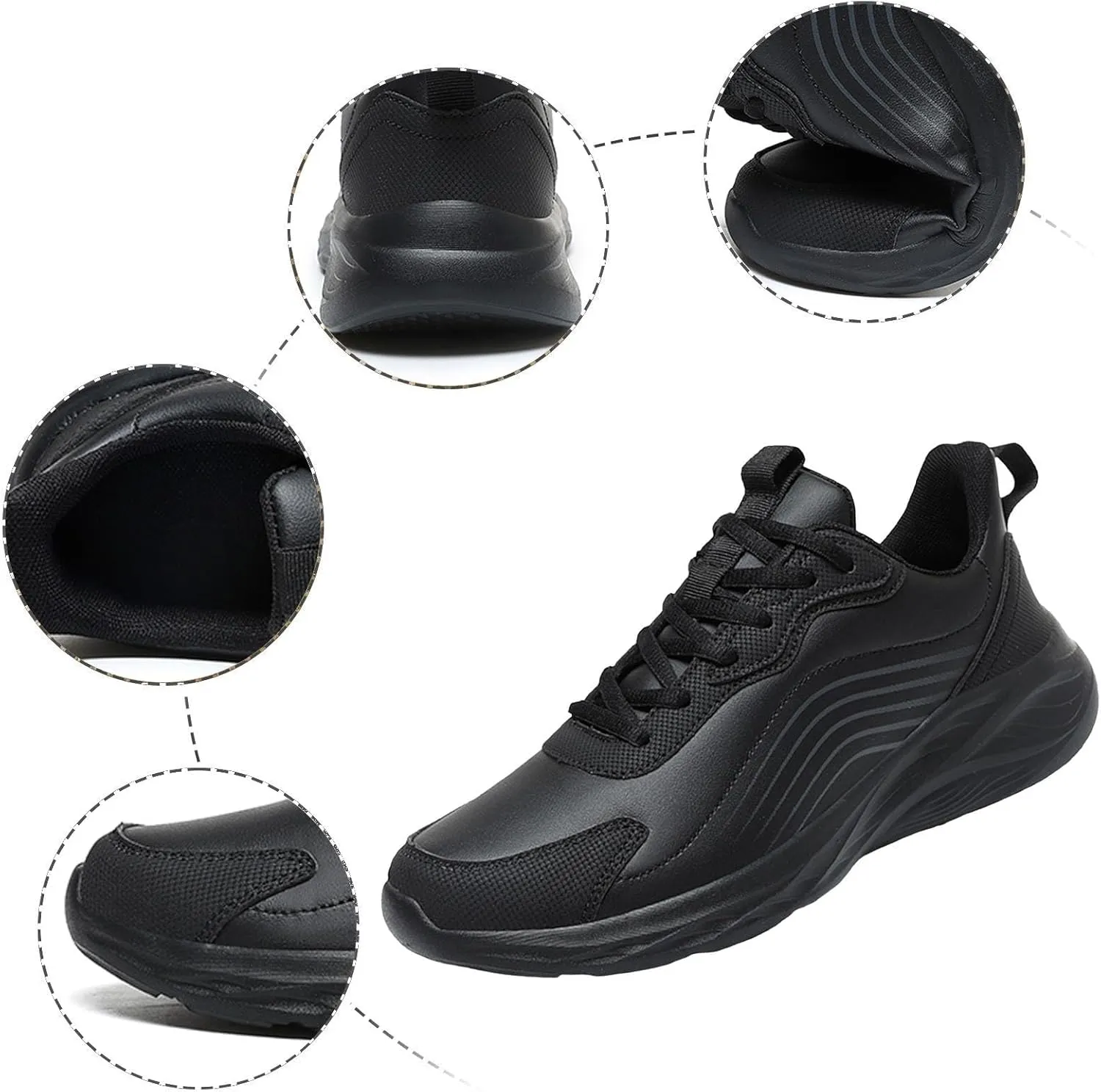 Men's Stretch Memory Foam Shoes Breathable Casual Comfortable Walking Sneaker Arch Support Sports Shoes for Men
