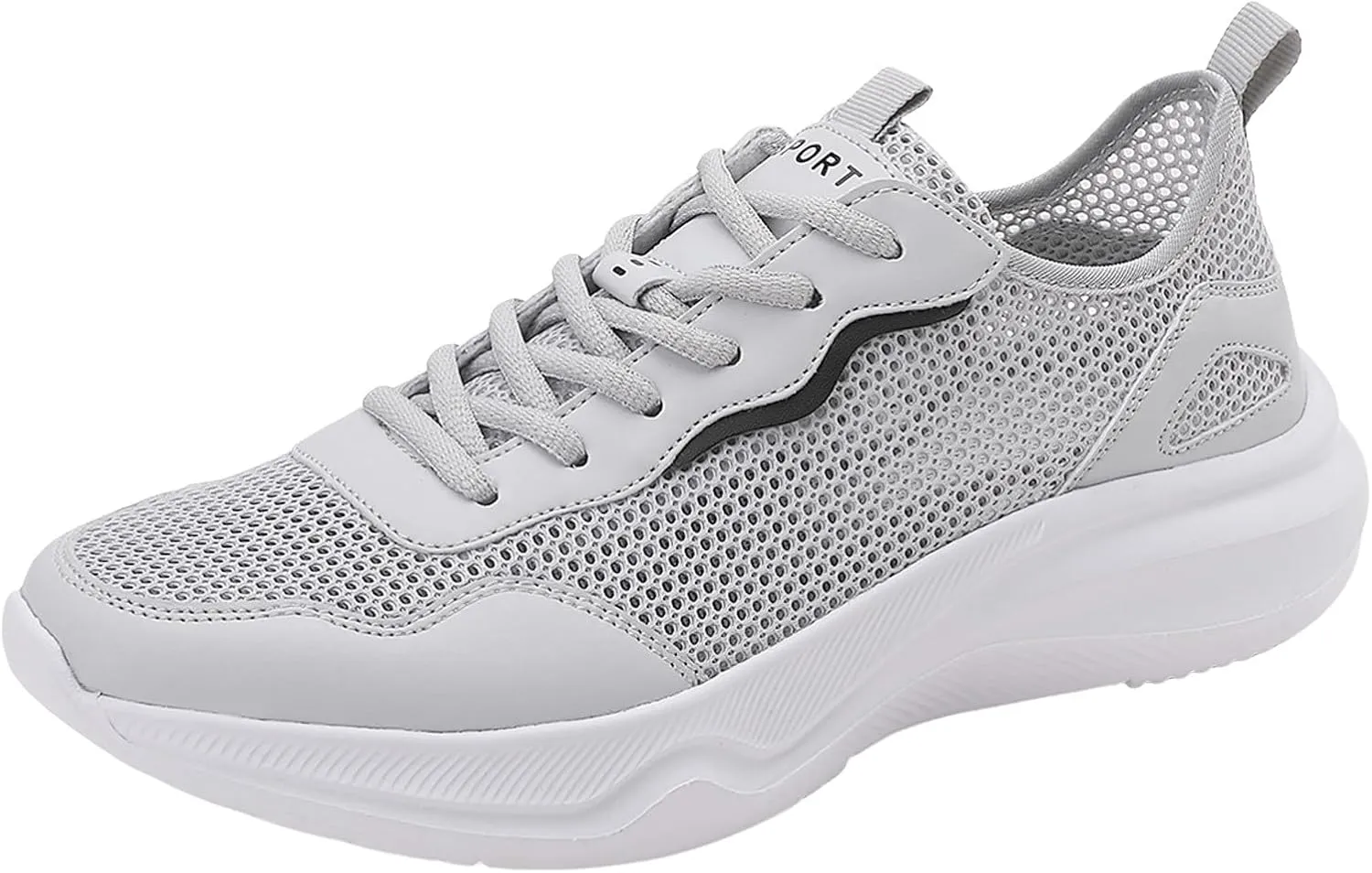 Men's Stretch Memory Foam Shoes Breathable Casual Comfortable Walking Sneaker Lightweight Elderly Slip on Shoes