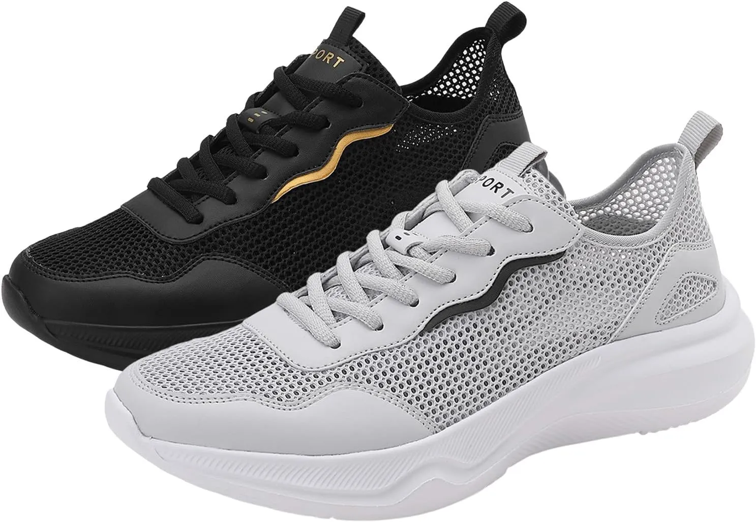 Men's Stretch Memory Foam Shoes Breathable Casual Comfortable Walking Sneaker Lightweight Elderly Slip on Shoes