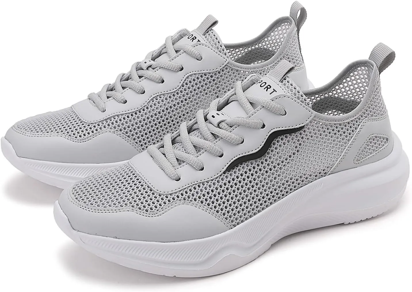 Men's Stretch Memory Foam Shoes Breathable Casual Comfortable Walking Sneaker Lightweight Elderly Slip on Shoes
