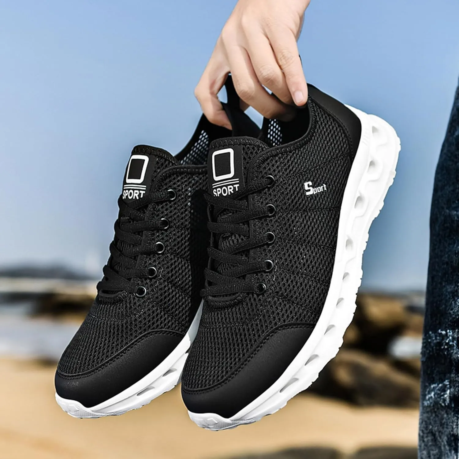 Men's Stretch Memory Foam Shoes Comfortable Breathable Slip On Sneaker Comfortable & Light-Weight Stretch Shoes