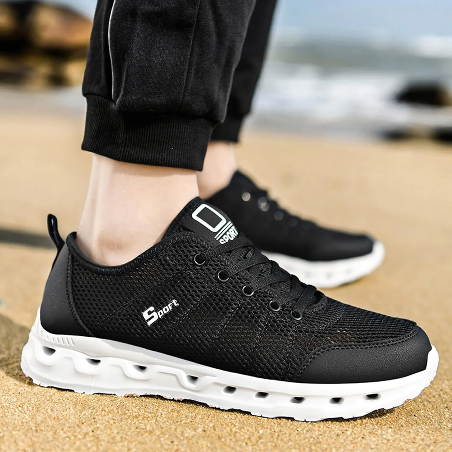 Men's Stretch Memory Foam Shoes Comfortable Breathable Slip On Sneaker Comfortable & Light-Weight Stretch Shoes