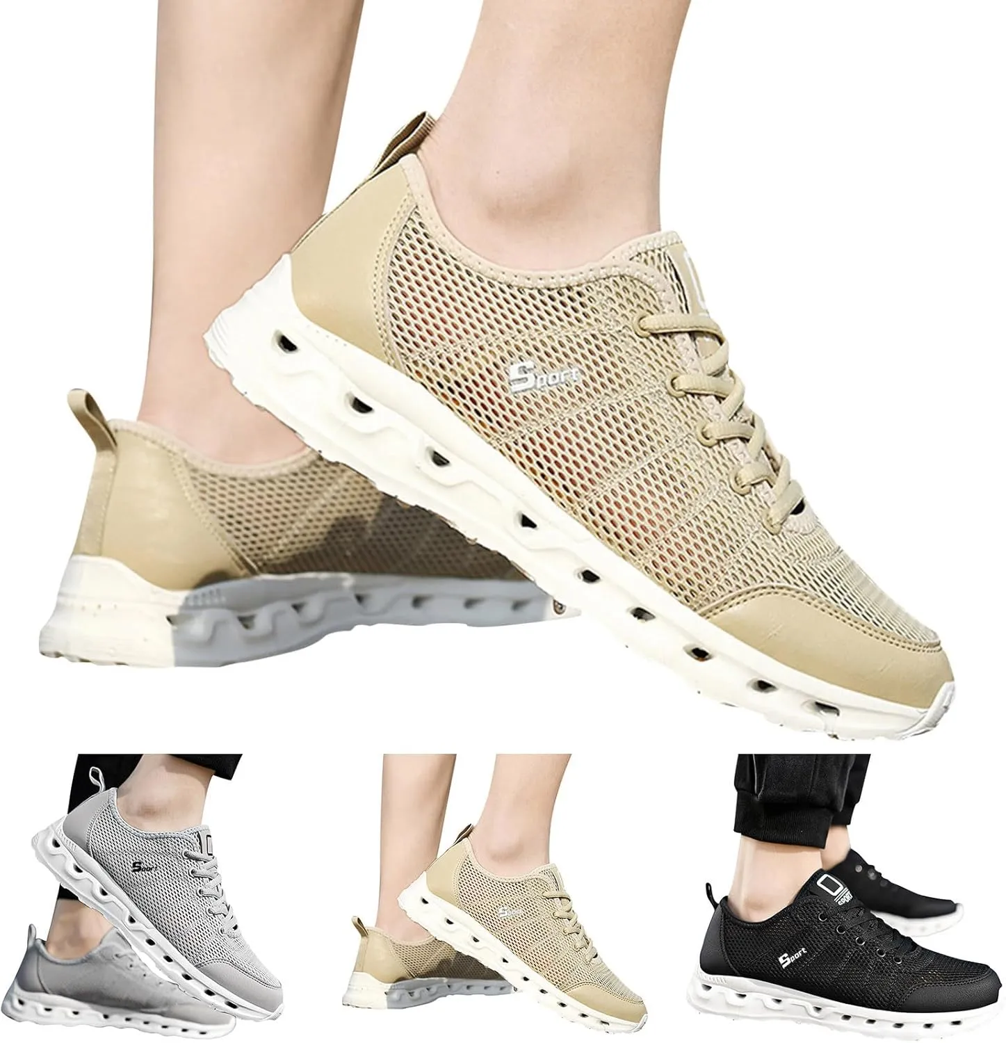 Men's Stretch Memory Foam Shoes Comfortable Breathable Slip On Sneaker Comfortable & Light-Weight Stretch Shoes