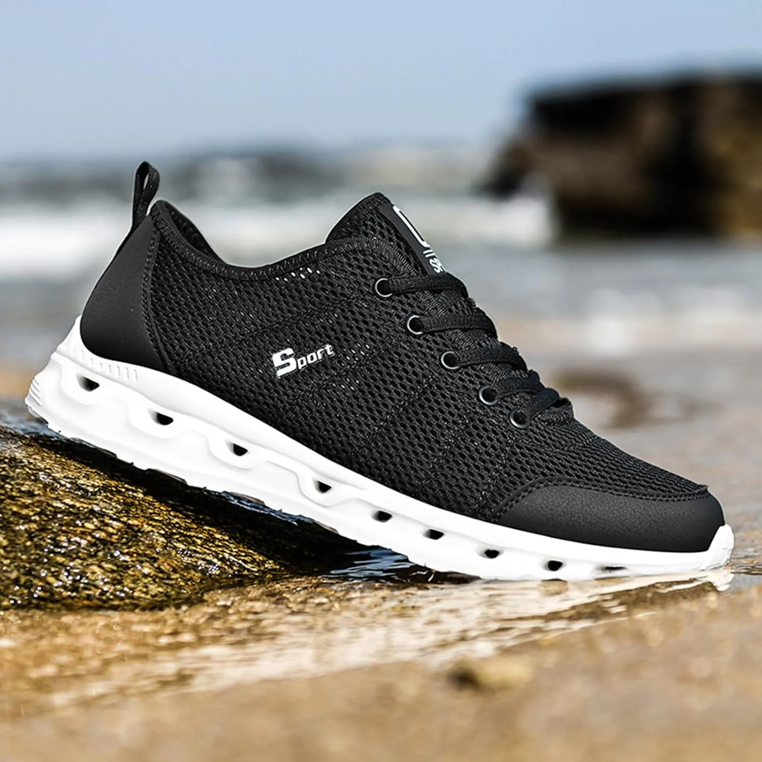 Men's Stretch Memory Foam Shoes Comfortable Breathable Slip On Sneaker Comfortable & Light-Weight Stretch Shoes
