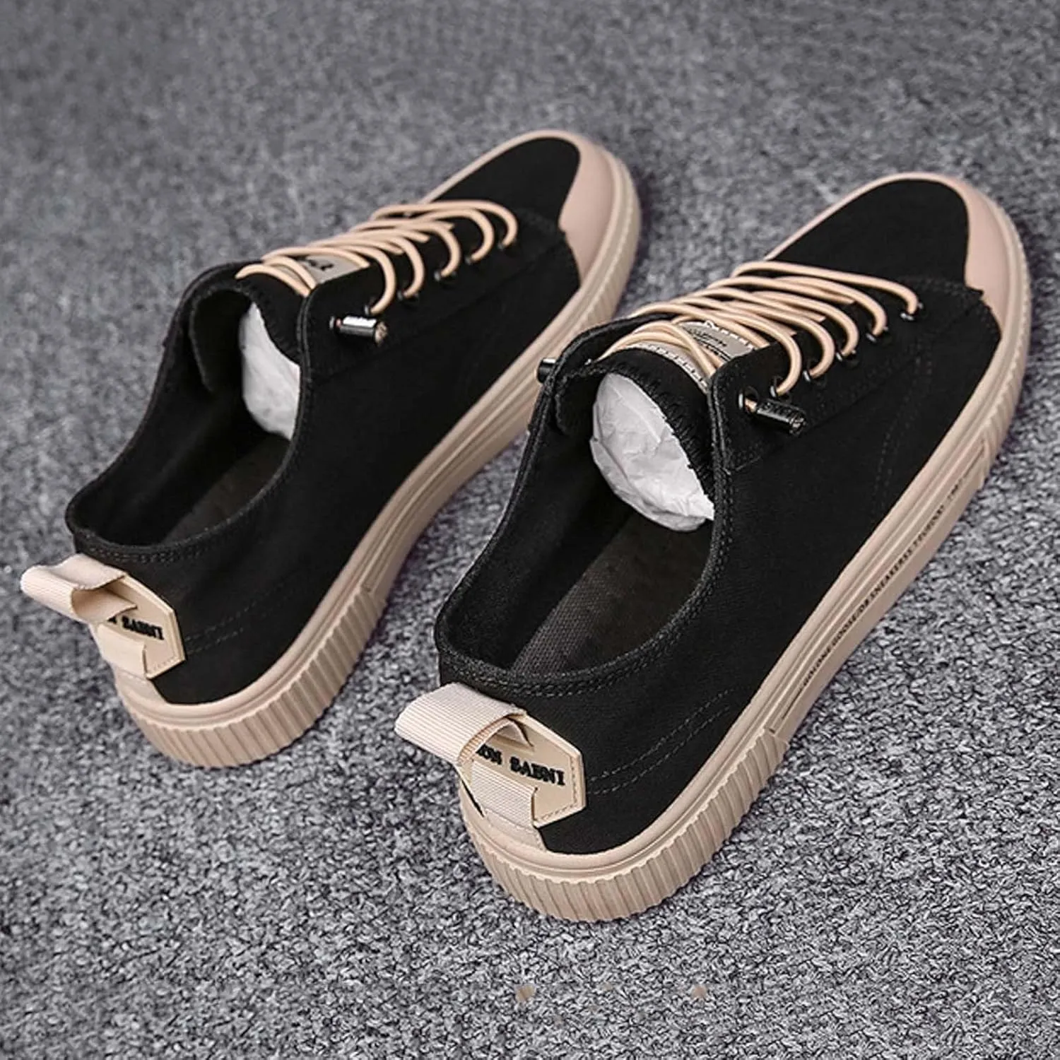 Men's Stretch Memory Foam Shoes Lightweight Breathable Walking Shoe Gym Tennis Breathable Lace Up Shoes for Men
