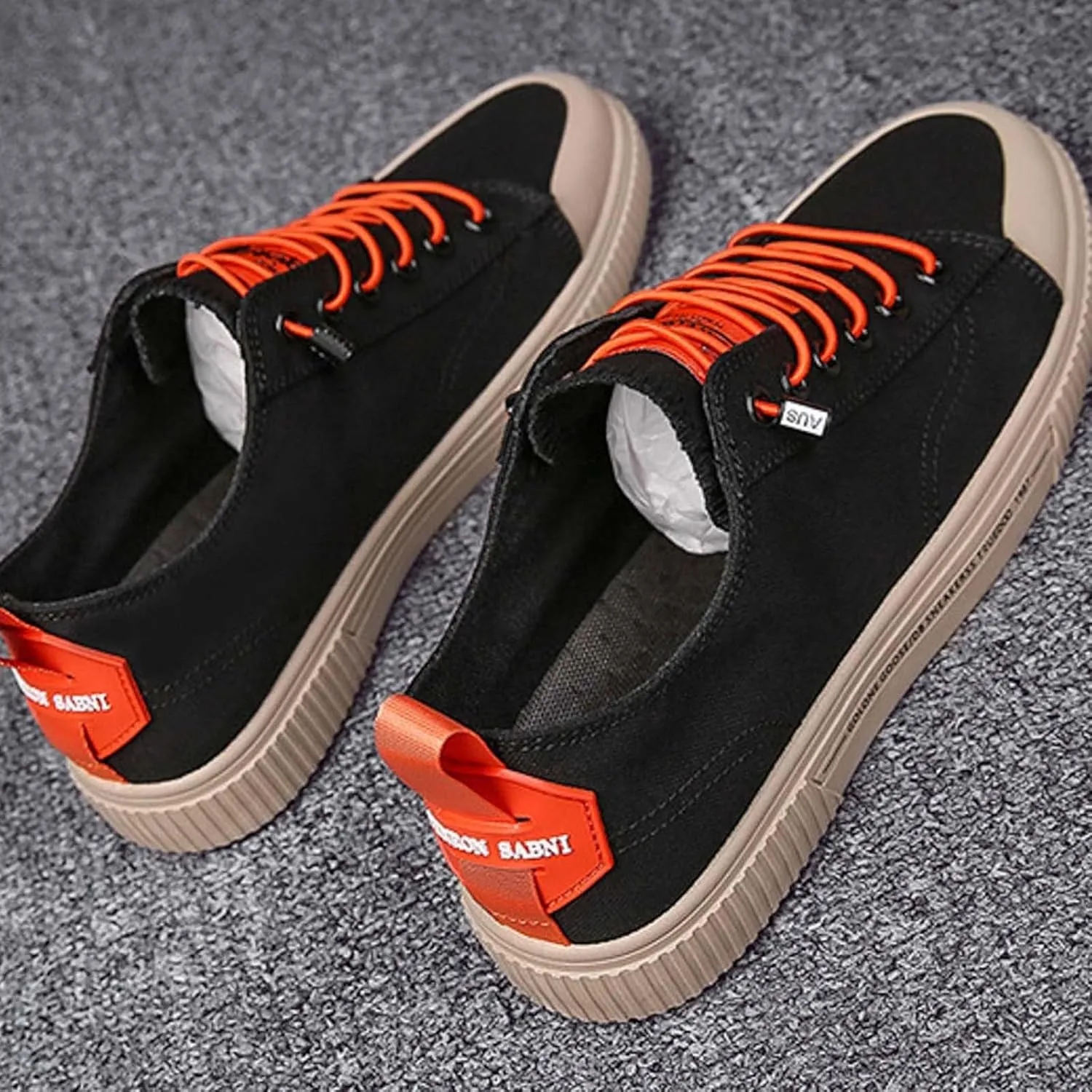 Men's Stretch Memory Foam Shoes Lightweight Breathable Walking Shoe Gym Tennis Breathable Lace Up Shoes for Men