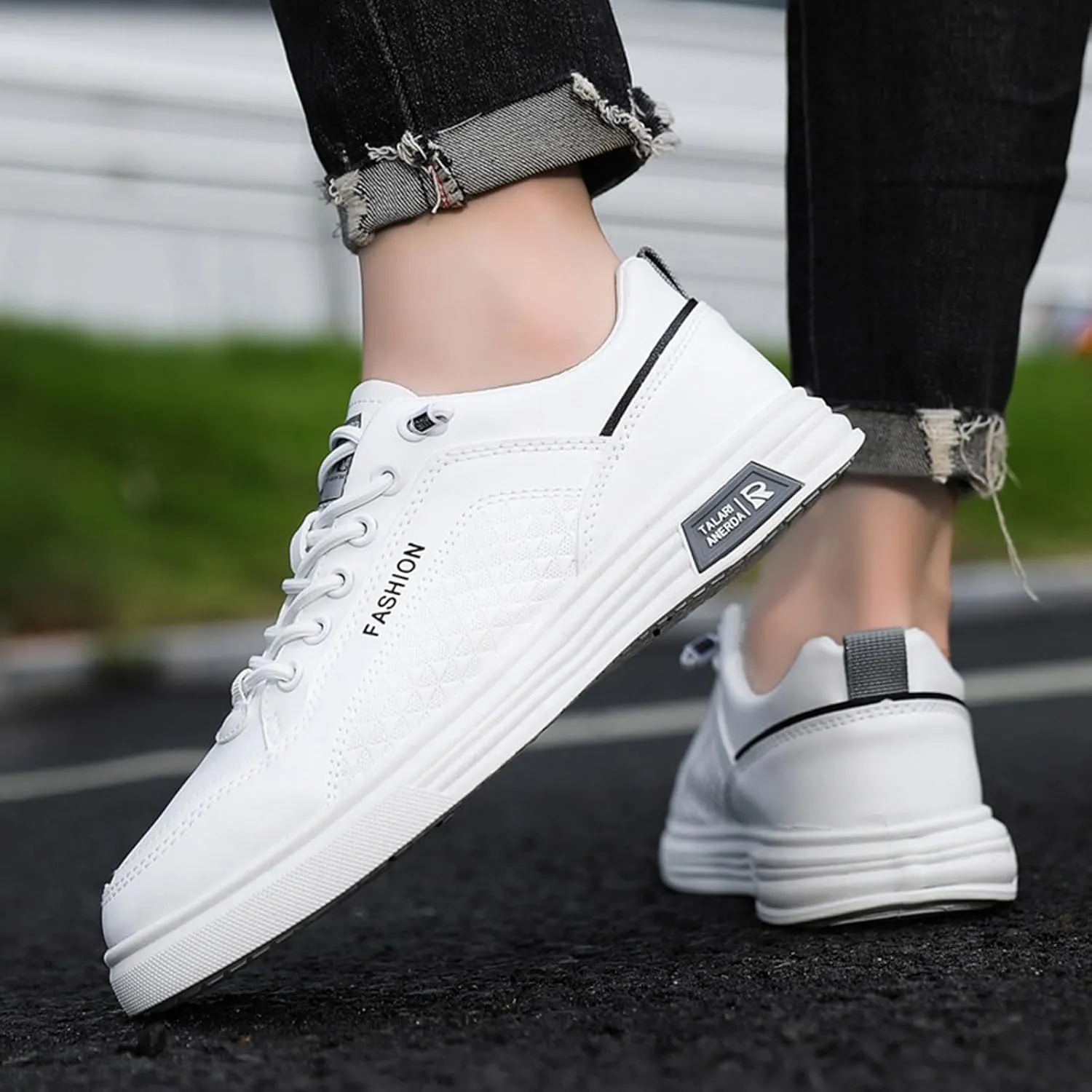 Men's Stretch Memory Foam Shoes Lightweight Sport Gym Jogging Walking Sneaker Breathable Lace Up Shoes for Men