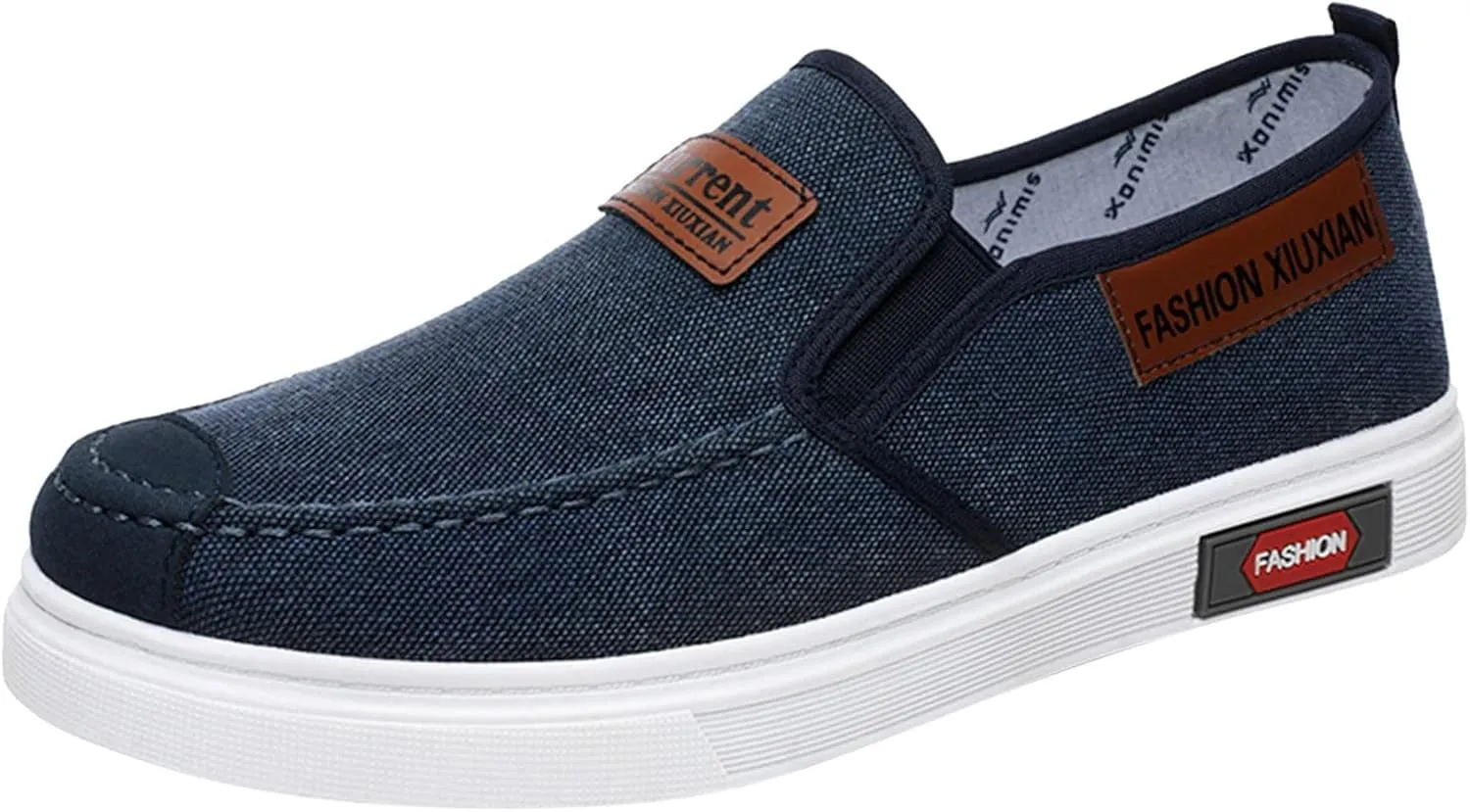 Men's Stretch Memory Foam Shoes Slip On Lightweight Breathable Fashion Sneaker Convenient Elderly Slip On Shoes