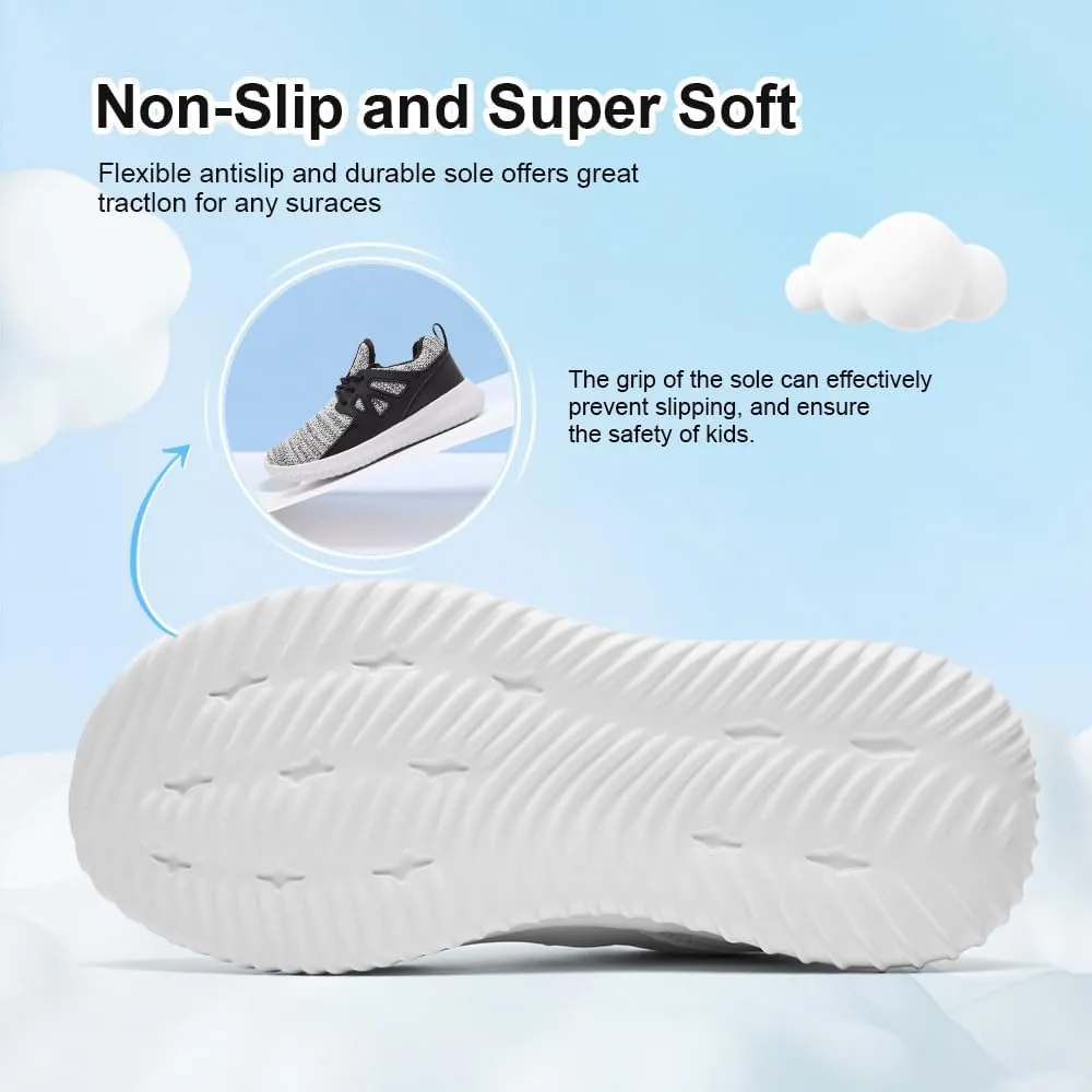 nerteo Kids Tennis Shoes |Running Athletic Footwear for Boys & Girls | Lightweight Breathable Walking Gym Sneakers for Little Kid/Big Kid