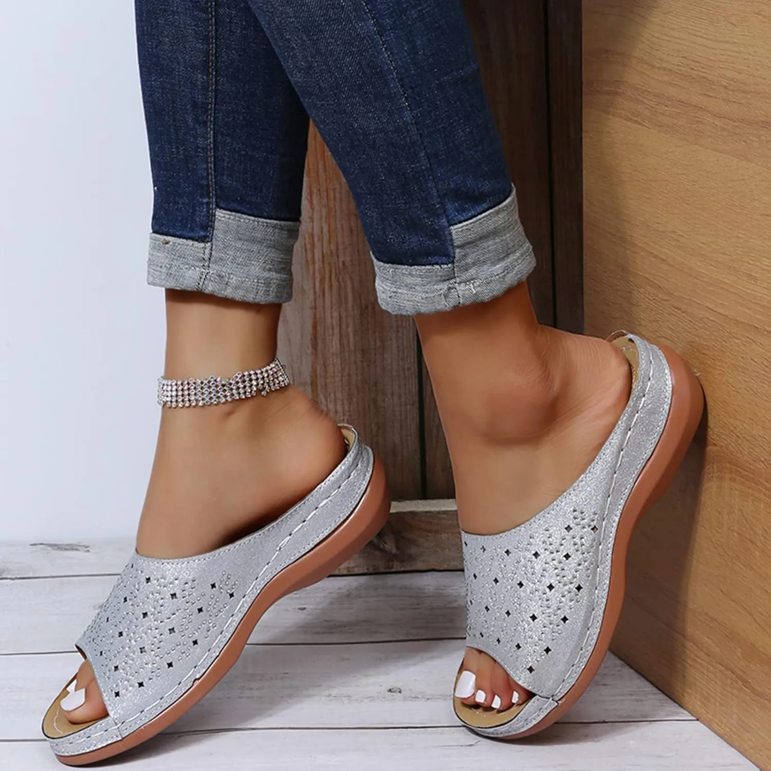 Orthopedic Sandals for Women 2025 Wide Feet Orthotic Beach Sandals for Women Summer Sandals Dressy Orthotic Walking Sandals Women Comfort Beach Orthopedic Cute Summer Sandals for Women 2025