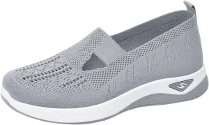 Orthopedic Shoes for Women Woven Orthopedic Breathable Shoes Slip On Arch Support Walking Shoes Diabetic Foam Shoes