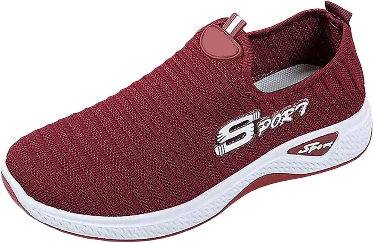 Orthopedic Shoes Women Breathable Knitted Casual Sport Sneakers with Arch Support Fashion Printed Walking Sneakers