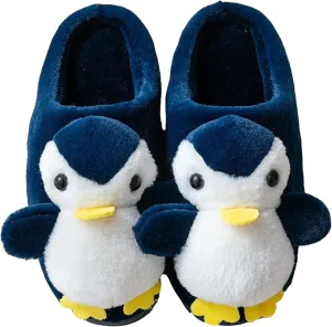 Penguin slippers Womens Animal Slippers Novelty Cozy Fuzzy Slippers Soft Plush Winter Warm House Shoes