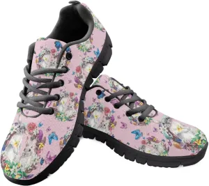 POLERO Lightweight Sneakers Shoes for Women Casual Breathable Mesh Running Training Shoes Ladies Simple Colorful Pandas