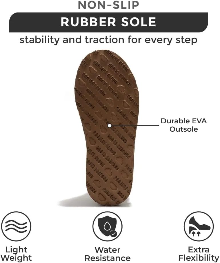 Project Cloud Slippers for Women Genuine Australian Sheepskin & Real Shearling Fur Women's Slippers - Memory Foam Womens Slippers - Fuzzy Slippers Gifts for Women Footwear (Nerita)