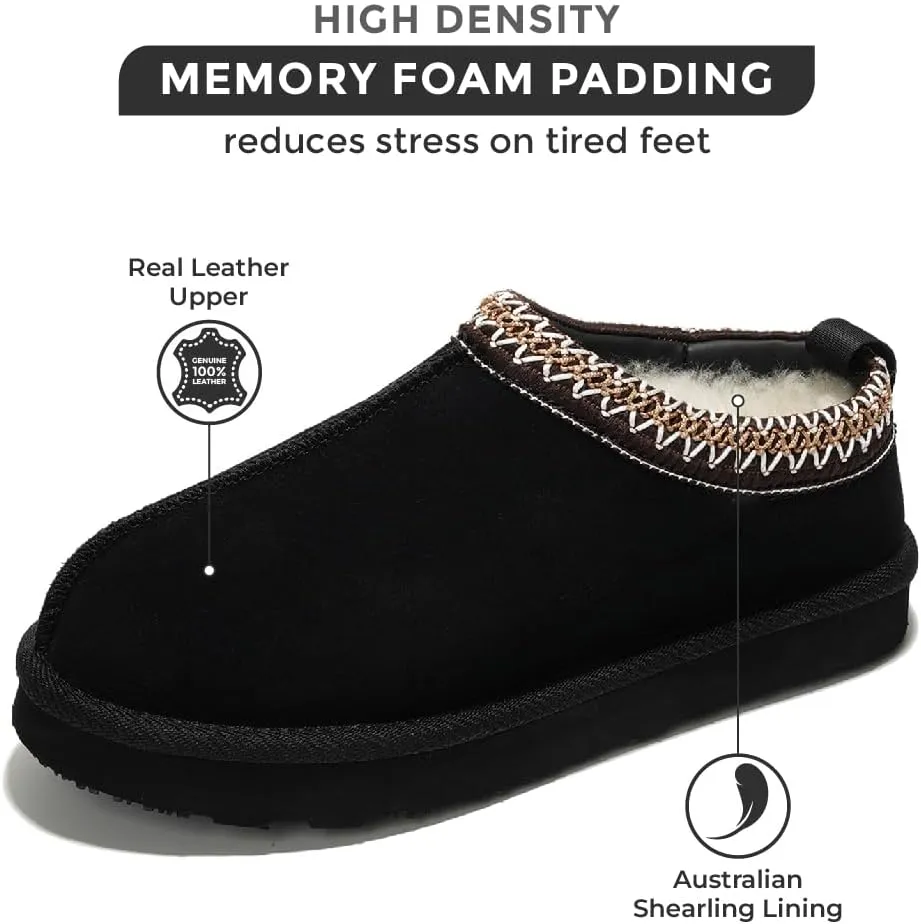 Project Cloud Slippers for Women Genuine Australian Sheepskin & Real Shearling Fur Women's Slippers - Memory Foam Womens Slippers - Fuzzy Slippers Gifts for Women Footwear (Nerita)