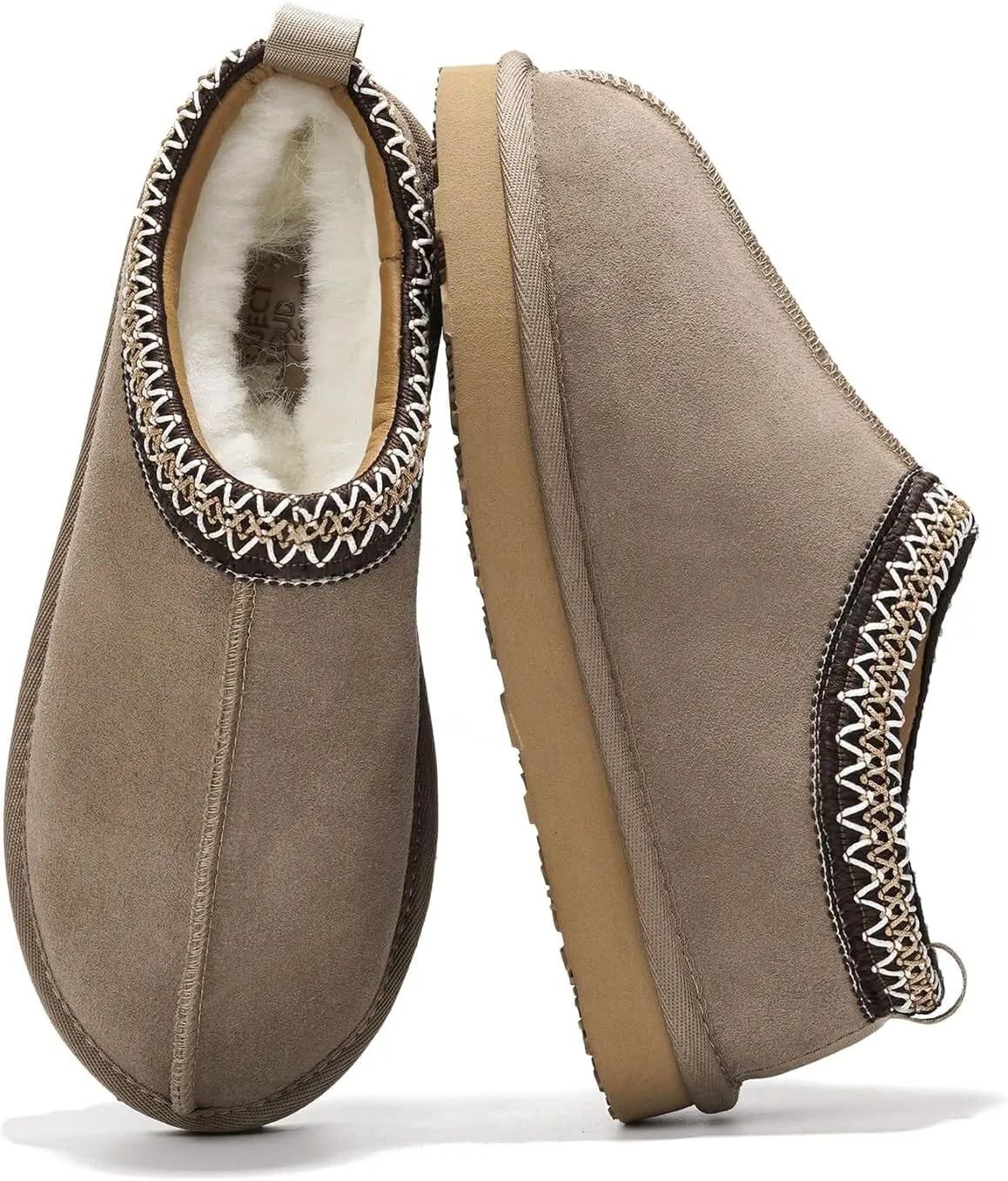Project Cloud Slippers for Women Genuine Australian Sheepskin & Real Shearling Fur Women's Slippers - Memory Foam Womens Slippers - Fuzzy Slippers Gifts for Women Footwear (Nerita)