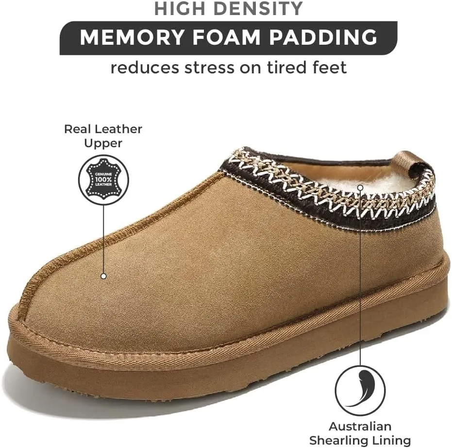 Project Cloud Slippers for Women Genuine Australian Sheepskin & Real Shearling Fur Women's Slippers - Memory Foam Womens Slippers - Fuzzy Slippers Gifts for Women Footwear (Nerita)