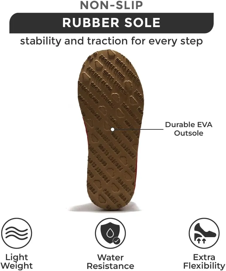 Project Cloud Slippers for Women Genuine Australian Sheepskin & Real Shearling Fur Women's Slippers - Memory Foam Womens Slippers - Fuzzy Slippers Gifts for Women Footwear (Nerita)