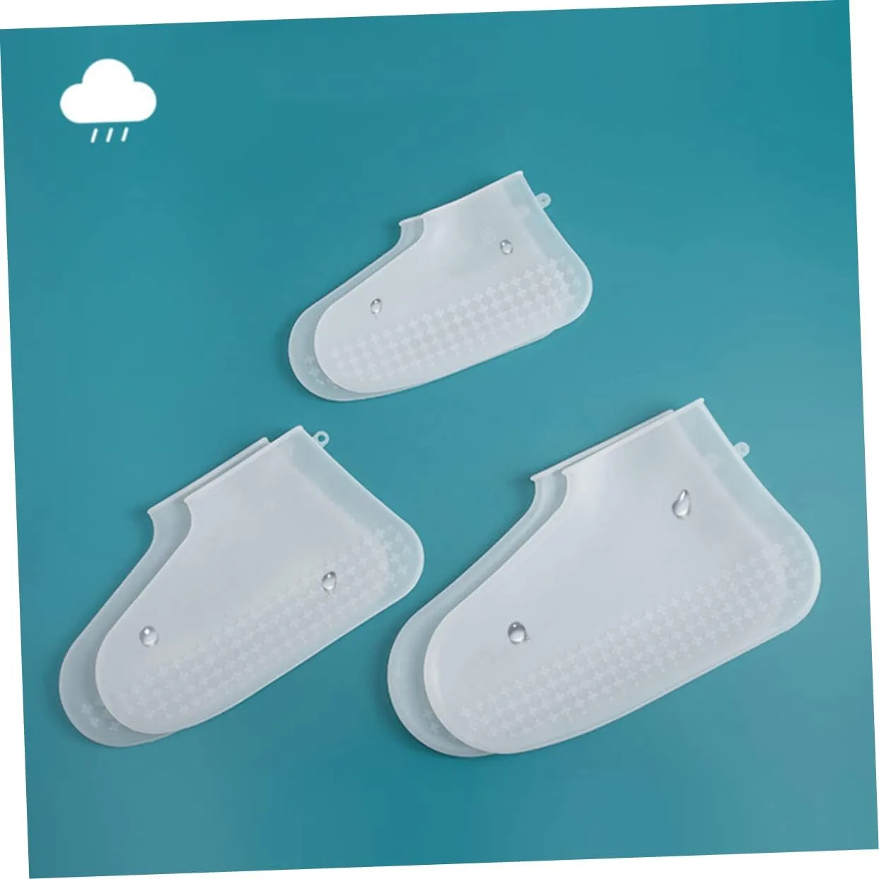 Rubber Shoe Protectors White Doves for Decoration Anti Slip Shoe Protector Silicone Overshoes Waterproof