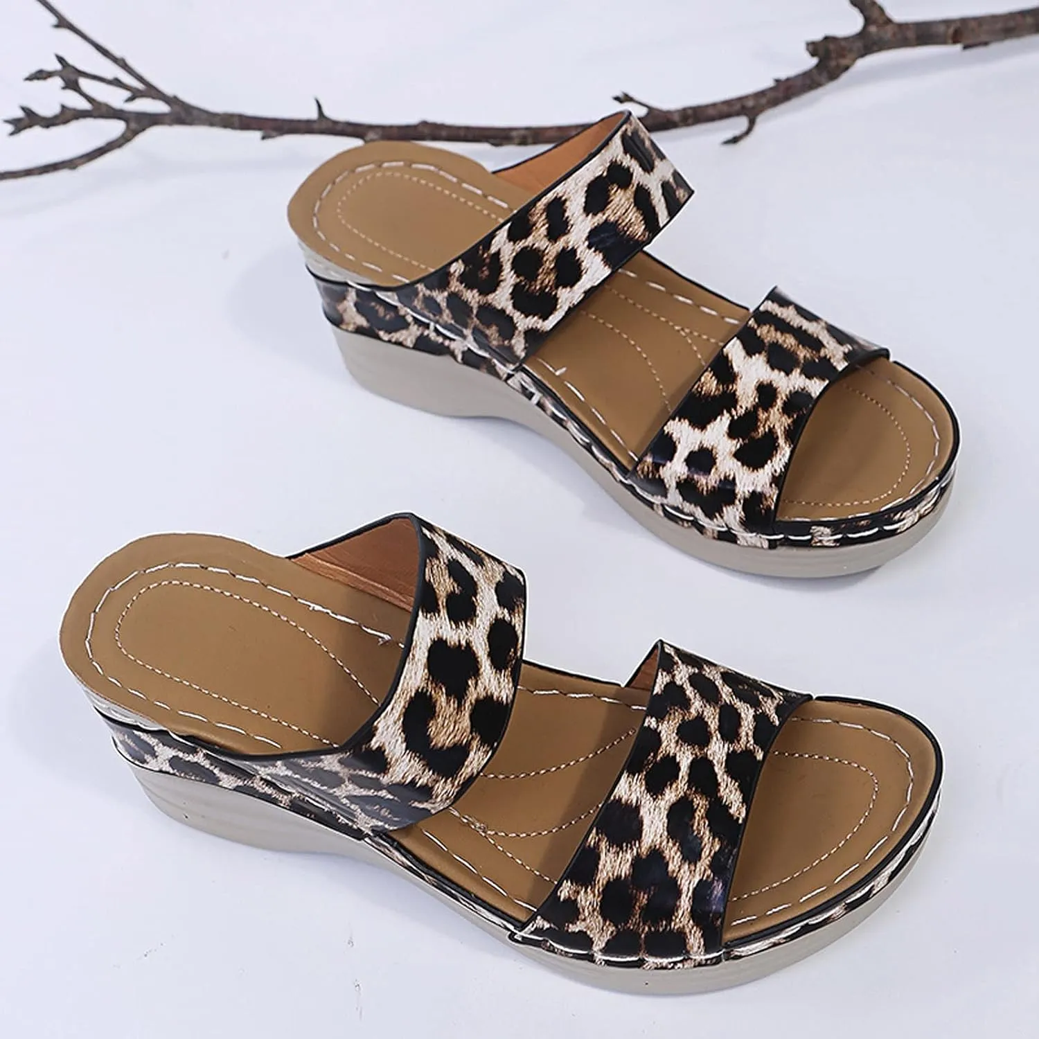 Sandalias para Mujer Elegantes, Women Premium Orthopedic Open Toe Sandals Retro Anti-Slip Summer Casual Sandals