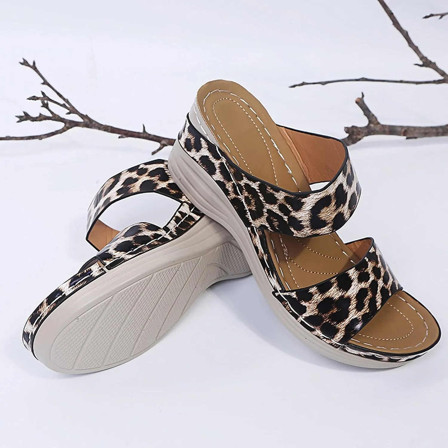 Sandalias para Mujer Elegantes, Women Premium Orthopedic Open Toe Sandals Retro Anti-Slip Summer Casual Sandals