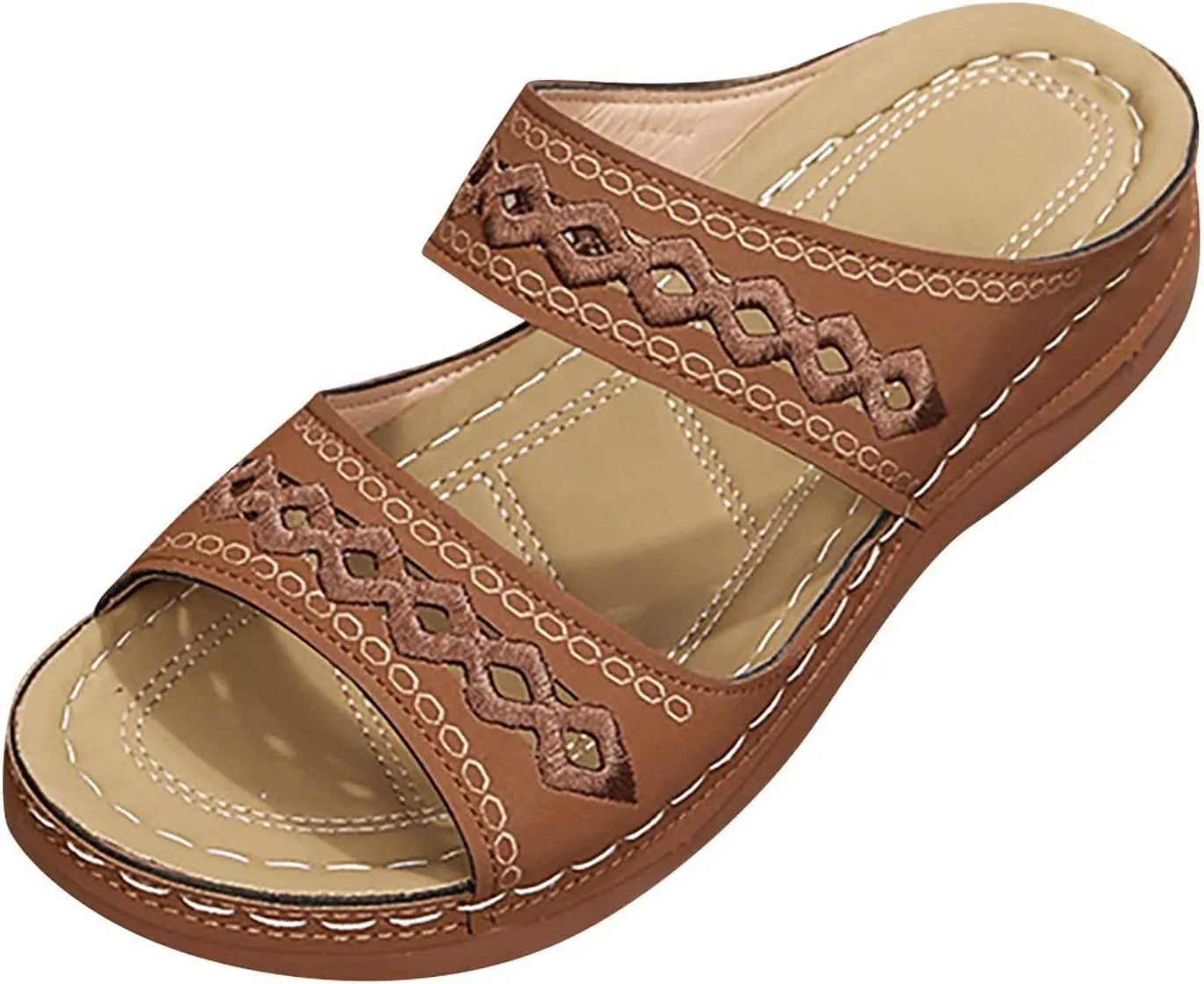 Sandals for Women Dressy Summer, Womens Sandals Comfy Platform Sandal Shoes Comfortable Summer Beach Travel Sandals