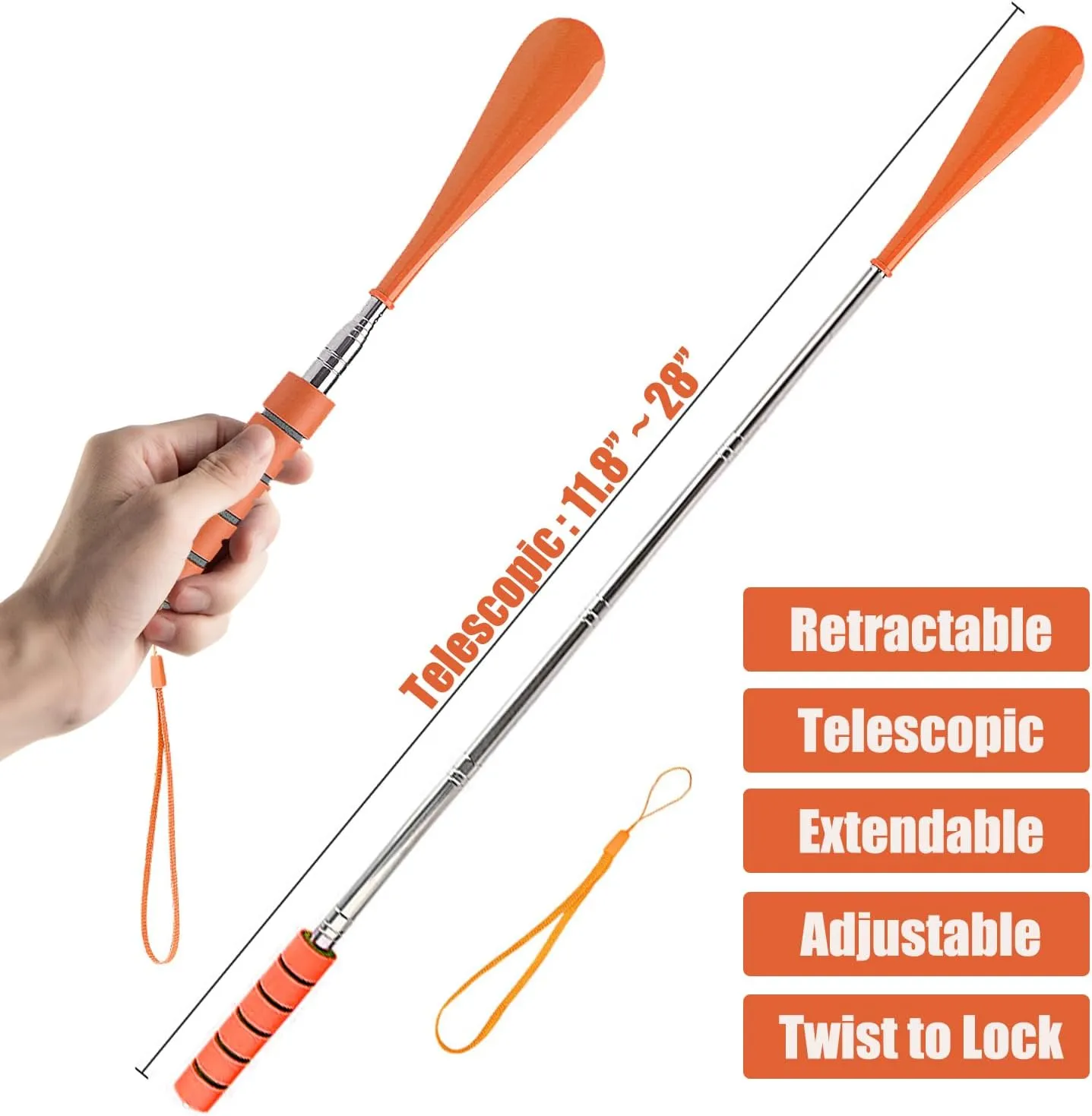 Shoe Horn Long Handle Retractable Telescopic Shoehorn Foldable Shoehorn Shoe Puller Adjustable Shoe Aids