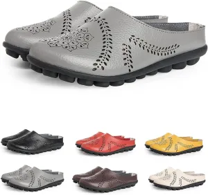 Shoes for Women - Casual All-Match Hollow Slippers, Women's Comfortable Mules Hollow Slippers, Sandals Flats Comfy Loafers for Women Slip-on Loafer
